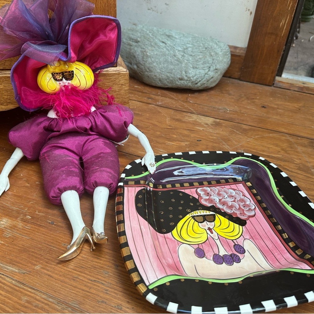 Perfect Lynda Corneille Matching  Porcelain Doll and Plate SWAK Set